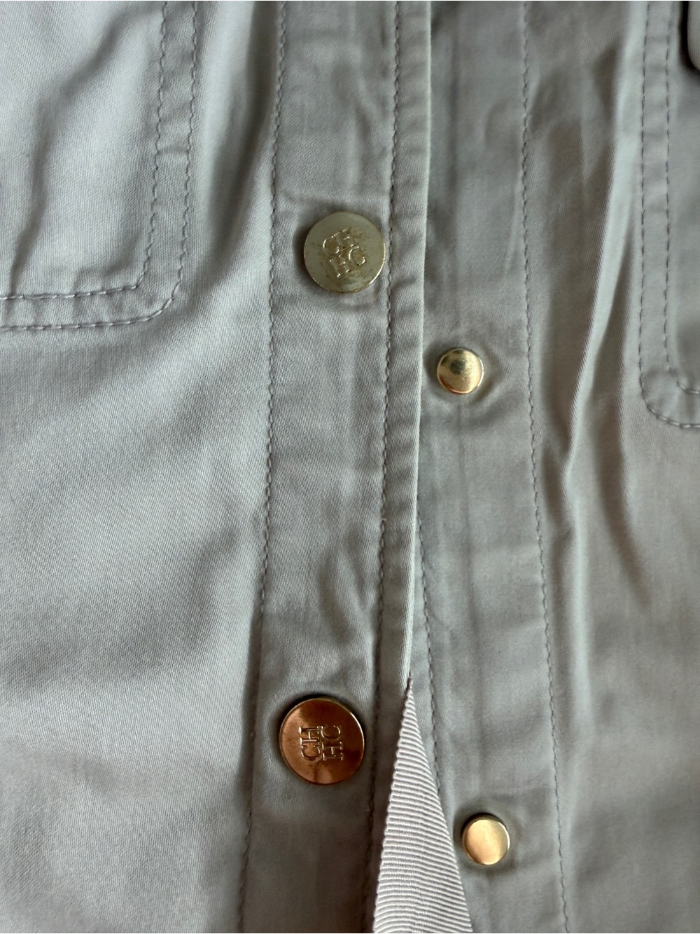 Carolina Herrera Utility Jacket in Beige Cotton - Picture 7 of 9